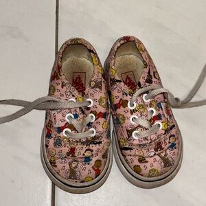VANS Peanuts Toddler Baby Dance Party Pink Snoopy Charlie Brown Christmas